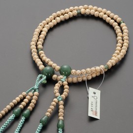 Buddhist Altanya Takita Shoten Prayer Beads Nichiren Buddhist Buddhist Beads for Women, Seigetsu Bodhi Tree, Indian Jade Tailor, 8 inch, Pure Silk Hanbamotenbo, Kyoto Prayer Beads, Two-wheel Beads,