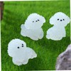 KOMBIUDA 12pcs Tiny Luminous Dogs White Dog Figures Dog Resin