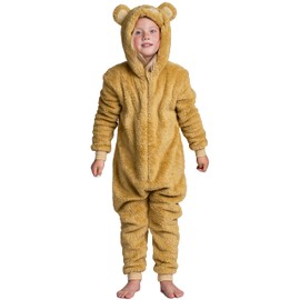 Wunsy Kid's Onesie Fully Super Soft Teddy Bear All-in-One Fleece Sleepsuit Pyjamas In Boys or Girls Ages 6-7 Years Bear36