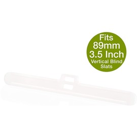 H HOME-MART 20 Pack 3.5inch Vertical Blind Clips Top Hangers to Fit 89mm Slats Double Slot Type Part