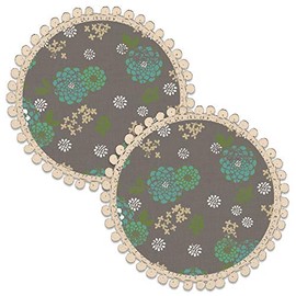 Heritage Lace Zinnia Doilies, 10" Round, Gray