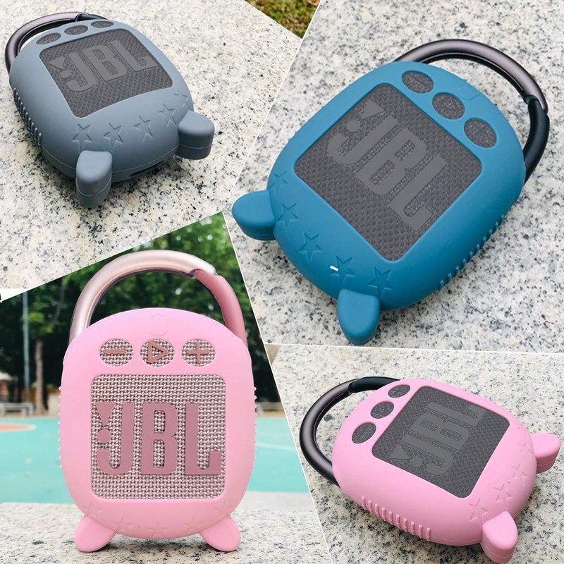 JCHPINE Silicone Cover Case for JBL Clip 4 Portable Bluetooth
