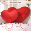 Yhoelata Heart Cushion, Rose Red Heart-Shaped Cushion, Cuddly Cushion, Love