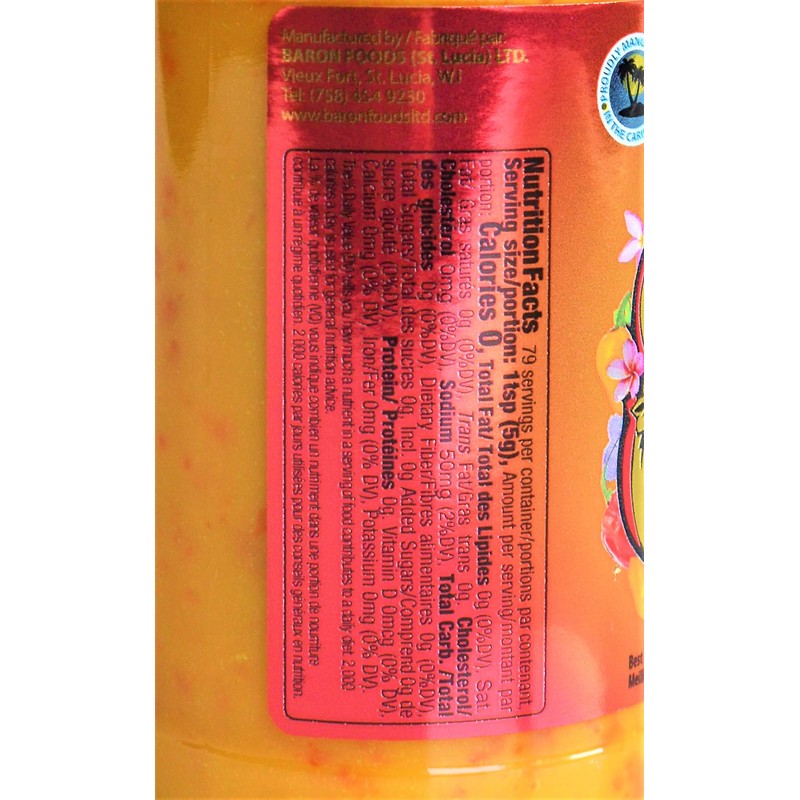 Baron West Indian Hot Sauce 14oz (397 g) 2-Pack –