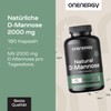 OnEnergy Natural D-Mannose 2000 mg, 180 Capsules, High Concentration, Vegan,