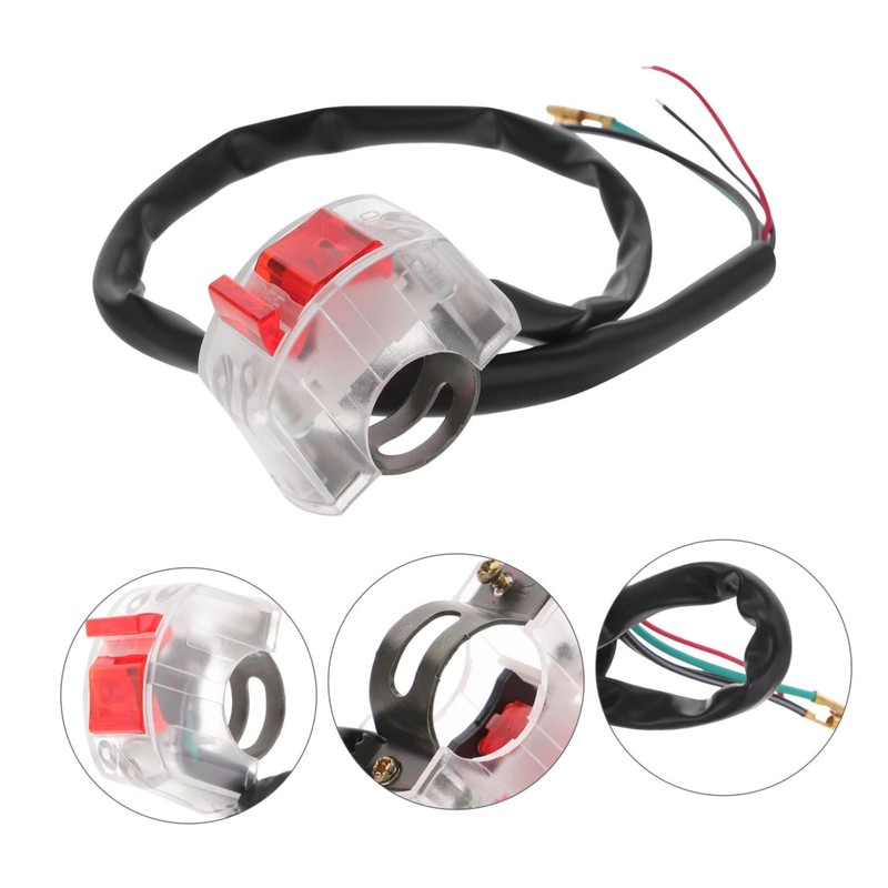 Outanaya Motorcycle Headlight Switch Button for Dirt Bike Splashproof Handlebar