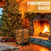 Rvdeaa Firewood Rack, Outdoor/Indoor Firewood Adjustable Height Storage, Thickened Metal