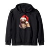 Cute Christmas Sloth Graphic With Christmas Hat Xmas Pyjamas Hooded