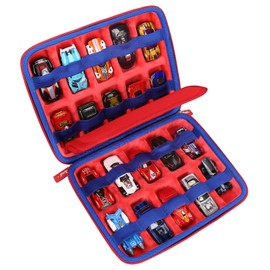 Mchoi Hot Wheels - Funda de almacenamiento para 20 coches, organizador de coche de juguete para tu caja de cerillas, almacenamiento de coches, rojo, solo funda