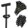 Nylon Universal Cable Tie Buckle, Heavy Duty Self-Locking Nylon Zip