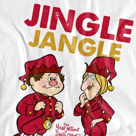 The Year Without Santa Claus Jingle Jangle Women's Crop Top T-Shirt, White, Medium