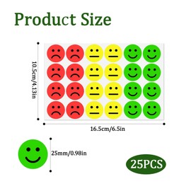 Nzexlyva 600 Pcs Smiley Face Stickers, Round Red Yellow Green Traffic Light Emoji Stickers, Happy Sad Emotions Face Stickers Labels, Teachers Parents for Kids Reward, Feelings Diary