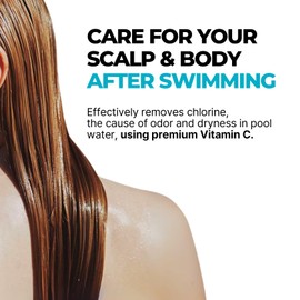 SWIM SALON Scalp Care Shampoo & Body Wash Set 10.58 oz each | Chlorine-Removing Vitamin C for Swimmers | Hydrating, Detoxifying, Refreshing | Korean Hair Care | Free from Sulfates, Silicones, Parabens
