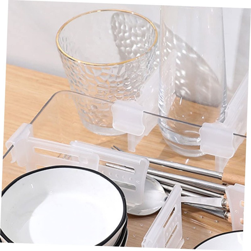 TEHAUX 8Pcs Refrigerator Dividers Transparent Separators for Fridge Side Door