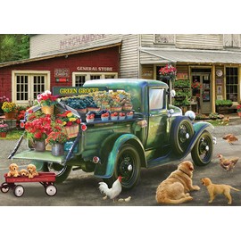 Cobble Hill Puzzle Company Ltd. 35 Piece Jigsaw Puzzle Green Grocer-Perfect for Both Older & Younger Puzzlers-Ideal for Travel-Delightful Gift Idea, Various