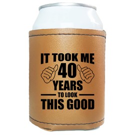 40th Birthday Decorations for Men Turning 40, Funny Can Cooler Sleeve for 40 Year Old Bday Gifts, 40th Birthday Gifts for Men Dad Husband Grandpa Uncle Fathers Day