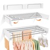 CAEXABO Wall Mount Drying Rack 32", 65LBS Retractable Clothes Rack,