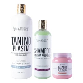 Kit Taninoplastia Silver1l, Sellador 250ml, Shampoo Lp 500ml