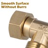 VILLCASE Forged Brass 90 Degree Elbow Tee Connector 1/2 Inch