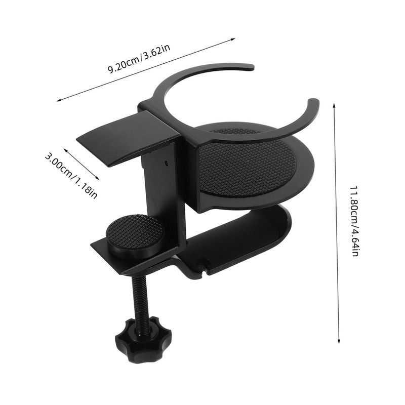 STOBAZA Headphone Hanger with Under Desk Cup Holder Rotatable Headset