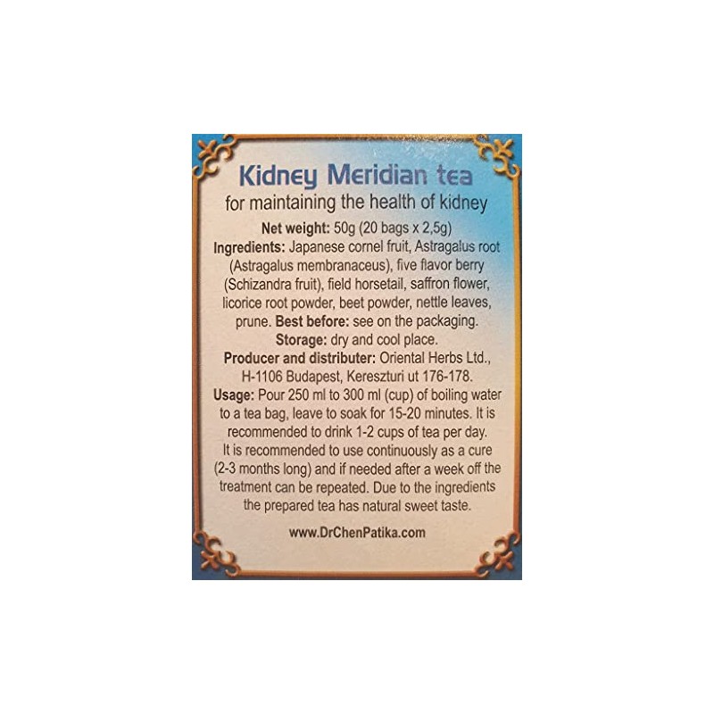 Dr Chen Kidney Meridian Tea Natural Traditional Tea Blend Kidney