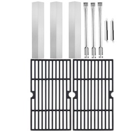15202029 Grill Replacement Parts for Oklahoma Joes Combo Gas Smoker Charcoal Grates 1767150 1767054 Heat Tents Grill Burner Oklahoma Joe Longhorn 3 Burner 12201767 Grill Parts Smoker Accessories