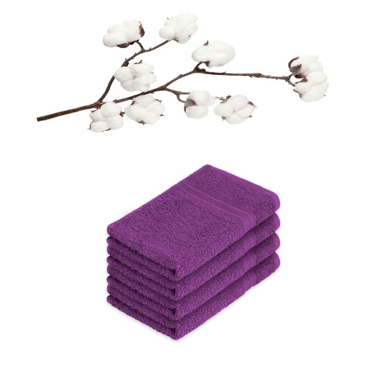 EXKLUSIV HEIMTEXTIL Guest Towels Set of 4 30 x 50