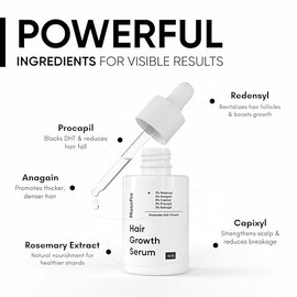 Sérum capilar Masofta para el crecimiento del cabello. Promueve el crecimiento y controla la caída del cabello. Contiene 3% de Redensyl, 5% de Capixyl
