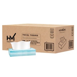 Highmark® 2-Ply Facial Tissue, Flat Box, White, 100 Tissues Per Box, Case Of 30 Boxes