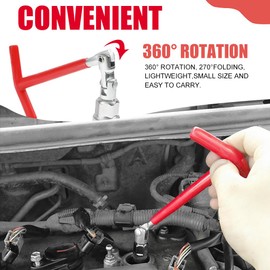 QZTYTY Spark Plug Socket Wrench, Spark Plug Socket Set, T-Handle 16mm 5/8 Inch and 21mm 13/16 Inch Removal Tool, Universal Car Accessories Spark Plug Tool Fit for Lawn mowers and Small Motor Vehicles