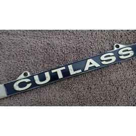 Unbranded New Blem Chrome "1965 CUTLASS" License Plate Frame Coupe Convertible Wagon 442