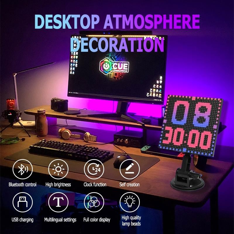 Led Display For Car, Programmable Led Screen Night Light, App