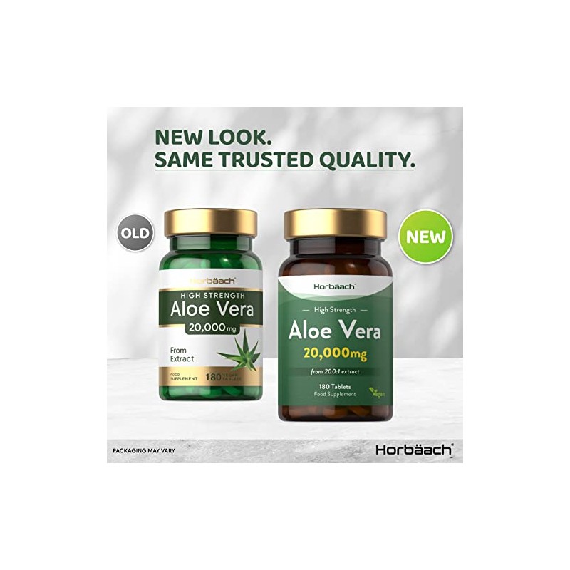 Aloe Vera Tablets | High Strength 20000mg | 180 Count