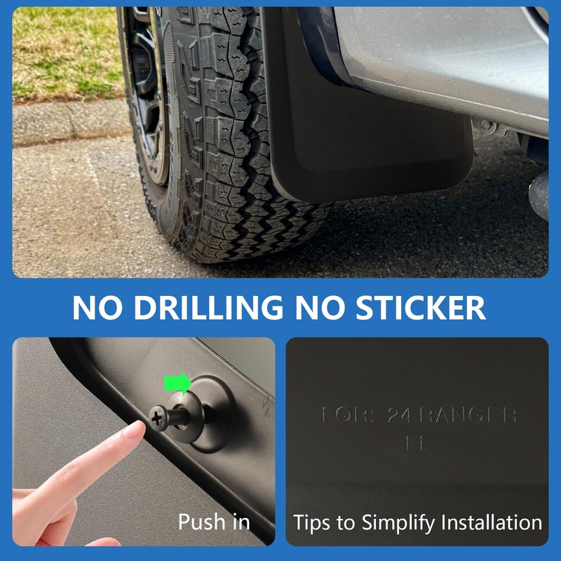 Fancemot Mud Flaps Splash Guards Compatible with 2024 2025 2026