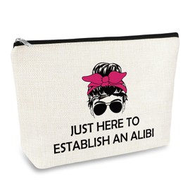 True Crime Gift for Girls Women Makeup Bag True Crime Lover Gifts Birthday Christmas Graduation Gift for Crime Show Fan Friend Cosmetic Bag Funny Serial Killer Horror Quotes Gift Travel Toiletry Pouch