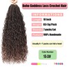 Goddess Locs Crochet Hair 7 Packs Bohemian Faux Locs Pre-Looped