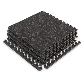 Venbytech for Fitness Flooring Dual Density Garage Gym MAT-40 Exercise Tiles 16 Sq Ft |