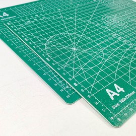 HIHUHEN A4 Self Healing Sewing Mat,12 x 9 inches Double Sided 5-Ply Craft Cutting Mat Flexible Non Slip Craft Cutting Mat (A4)