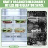 cedarol 4 Pack Borosilicate Glass Meal Prep Containers, Glass Food
