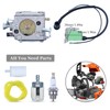 Haishine Carburettor Ignition Coil Fuel Filter Line Kit for Husqvarna