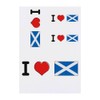 4 x 'I Love Scotland' Temporary Tattoos - Water Resistant,