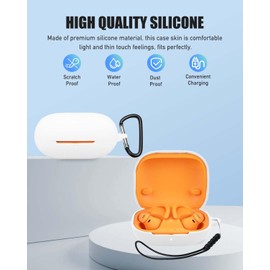 Case for Beats Powerbeats Pro 2, Silicone Protective Cover for Beats Powerbeats Pro 2,Full-Body Shockproof Cover with Scratch Protection, with Keychain & Lanyard and Cleaner Kit，White