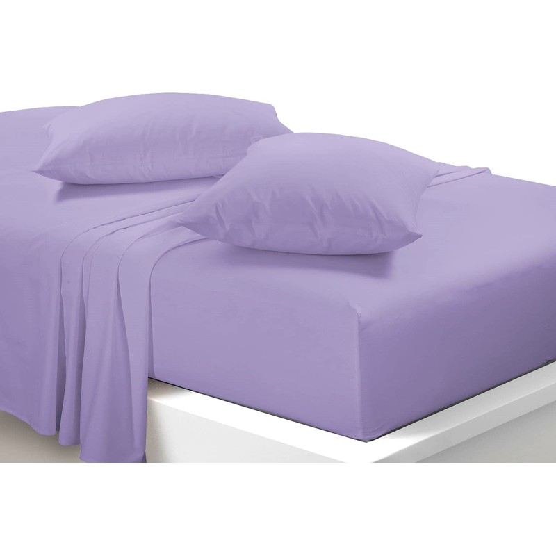 Fitted Bed Sheet With FREE MATCHING 2 X PILLOW CASES