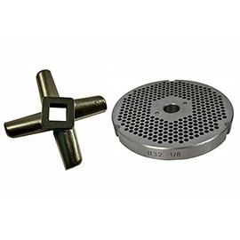 #32 1/8" Reversible Meat Grinder Plate - Cozzini Cutlery Imports (#32-1/8 Plate with Grinder Knife)