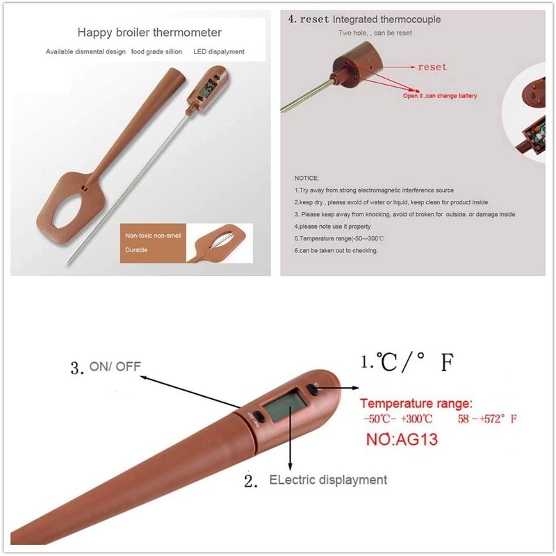 Efeng Candy Spatula with Thermometer Built in and Pot Clip