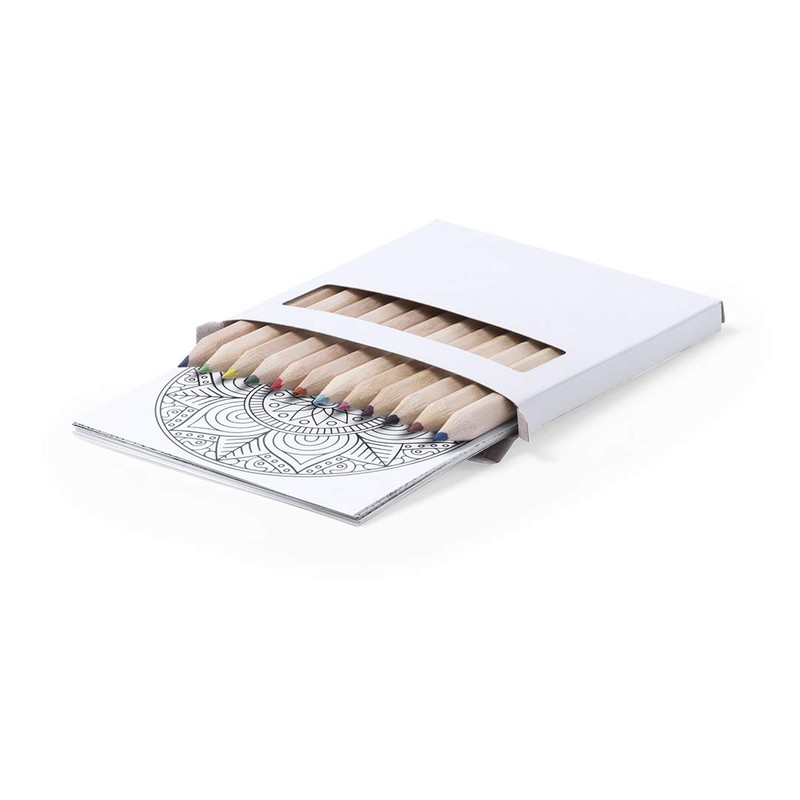 eBuyGB 12 Piece Mandala Colouring Pages & Pencil Set, Stress