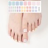 JERCLITY 1 Sheet 32pcs Candy Color Semi Cured Gel Toenail