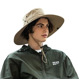 Women Sun Hat Summer UV Protection, Hiking Hat Packable Beach Hats Outdoor Gardening Hat for Women Sombrero para el sol Hombre, 02 Khaki