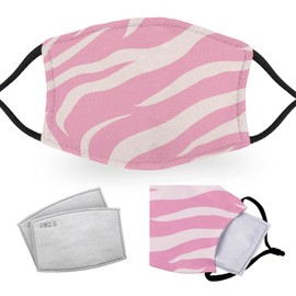 Pink Tiger Print - Reusable Adult Face Masks - 2 Filters Included