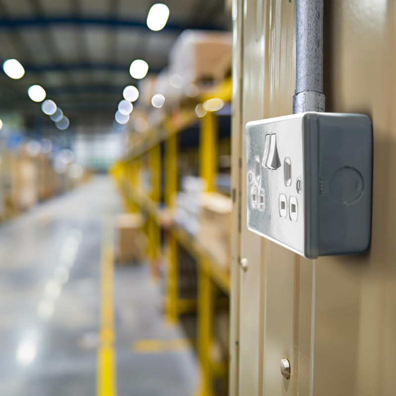 BG Electrical Double Switched Power Plug Wall Socket, Metal Clad,